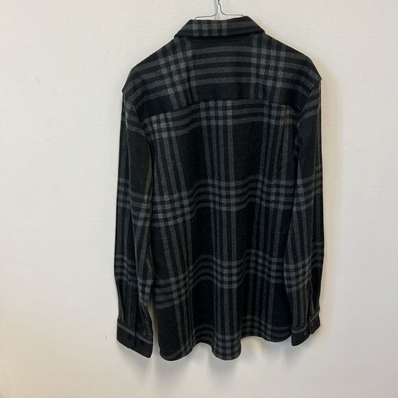 Burnside Men's Black Plaid Flannel Shirt Size L - Picture 5 of 5